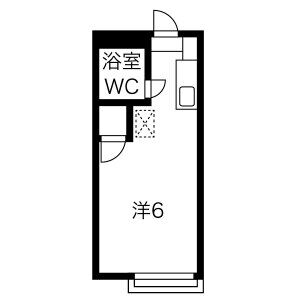 1R Apartment in Bentengaoka - Nagoya-shi Moriyama-ku Floorplan