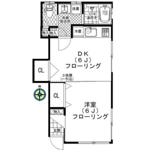 1DK Apartment in Okubo - Shinjuku-ku Floorplan