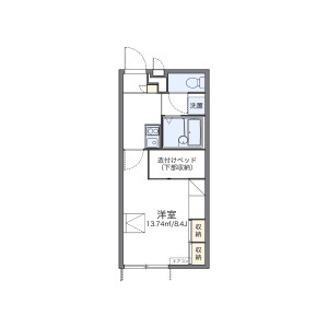 1K Apartment in Hakuryucho - Nagoya-shi Mizuho-ku Floorplan