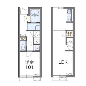 1LDK Apartment in Sakushindai - Chiba-shi Hanamigawa-ku Floorplan