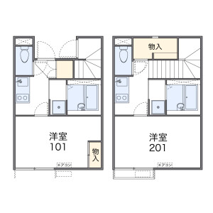 1K Apartment in Tsutsui - Nagoya-shi Higashi-ku Floorplan