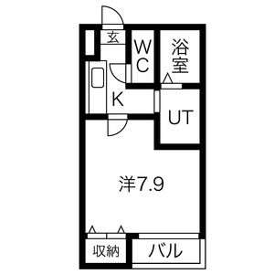 1K Apartment in Hirokawacho - Nagoya-shi Nakagawa-ku Floorplan