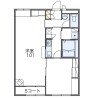 1LDK Apartment to Rent in Shiki-gun Tawaramoto-cho Floorplan