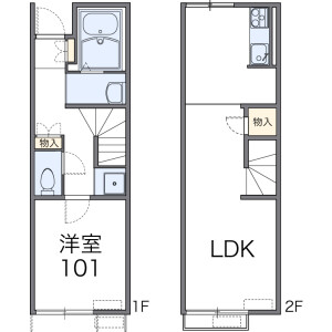 1LDK Mansion in Daimoncho - Fukuyama-shi Floorplan