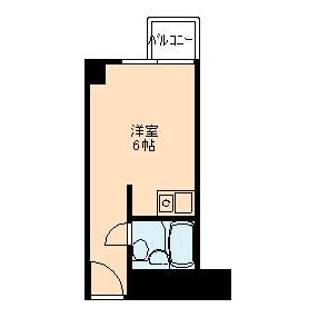 1R 맨션 in Akasaka - Minato-ku Floorplan