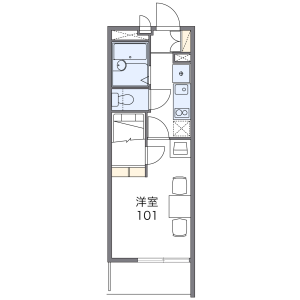 1K Mansion in Takasago - Fukuoka-shi Chuo-ku Floorplan