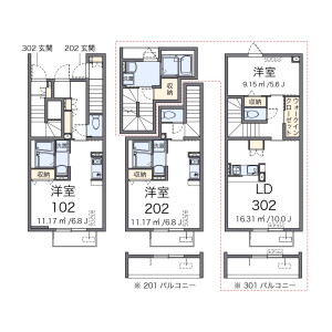 1R Mansion in Sakuragaoka - Higashiyamato-shi Floorplan