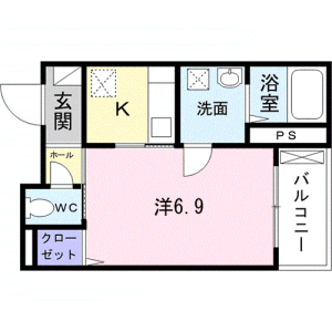 1K Apartment in Higashikasai - Edogawa-ku Floorplan