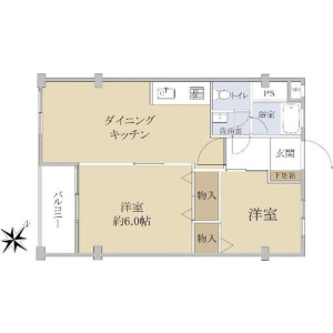 2DK {building type} in Komagome - Toshima-ku Floorplan