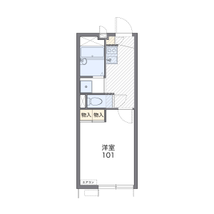 1K Apartment in Kurokami - Kumamoto-shi Floorplan