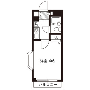 1K Mansion in Miyamatsucho - Hiratsuka-shi Floorplan