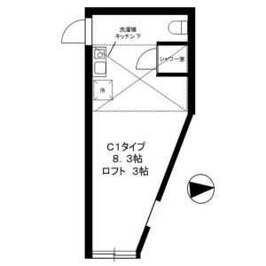 1R Apartment in Senju miyamotocho - Adachi-ku Floorplan