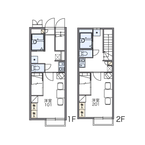 1K Apartment in Tokura - Kokubunji-shi Floorplan