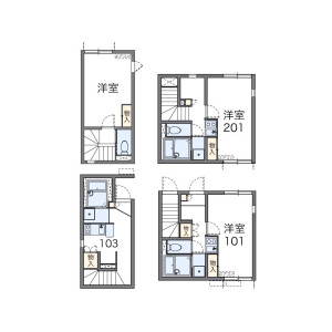 1K Apartment in Kikunodai - Chofu-shi Floorplan