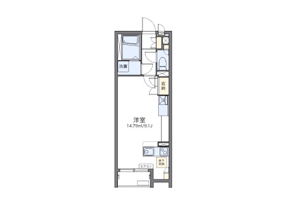 1R Apartment to Rent in Yao-shi Floorplan