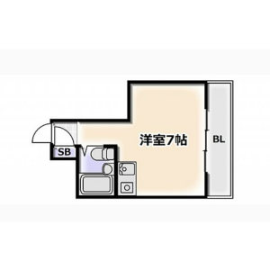 1K Mansion in Inari - Osaka-shi Naniwa-ku Floorplan
