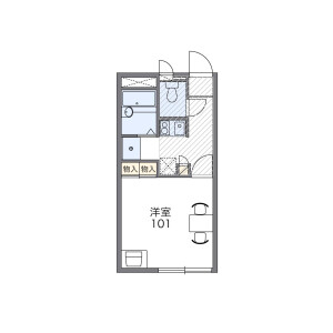 1K Apartment in Fuchucho - Fuchu-shi Floorplan