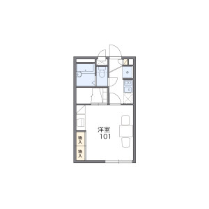 1K Apartment in Misonocho - Yao-shi Floorplan