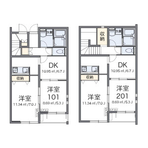 2DK Apartment in Azuchicho kamitoyora - Omihachiman-shi Floorplan