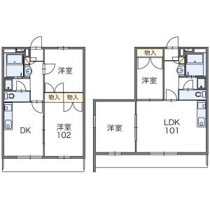 2DK Mansion in Ishida - Hino-shi Floorplan