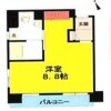 1K Apartment to Buy in Minato-ku Floorplan