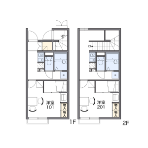 1K Apartment in Kozutsumi - Kawagoe-shi Floorplan
