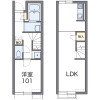 1LDK Apartment to Rent in Mito-shi Floorplan