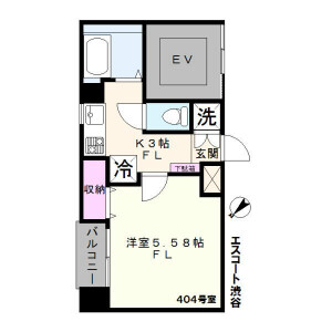 1K Mansion in Udagawacho - Shibuya-ku Floorplan