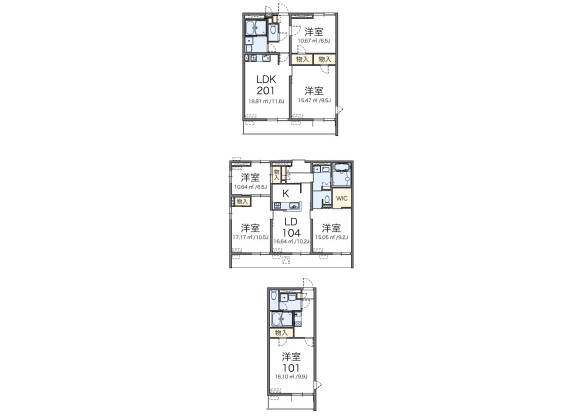 1K Apartment to Rent in Shinagawa-ku Floorplan