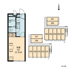 1K Apartment in Sumiyoshidai - Yokohama-shi Aoba-ku Floorplan