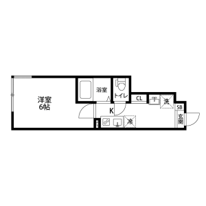 1K Mansion in Naritahigashi - Suginami-ku Floorplan