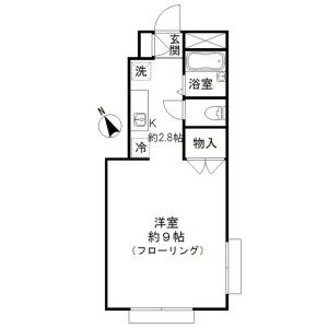 1K Mansion in Nakacho - Meguro-ku Floorplan