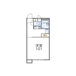1K Apartment in Umemitsumachi - Kurume-shi Floorplan