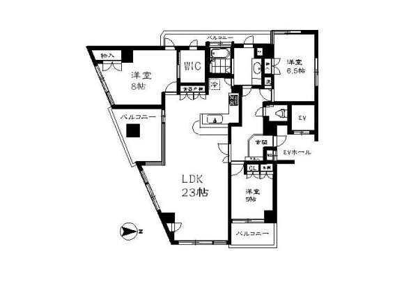 3LDK Apartment to Rent in Sumida-ku Floorplan