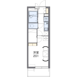 1K Mansion in Kinugasa oharaicho - Kyoto-shi Kita-ku Floorplan