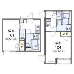 1K Apartment in Okadomachi - Hachioji-shi Floorplan