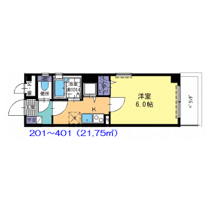 1K Mansion in Fukuzumi - Koto-ku Floorplan