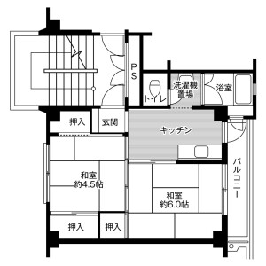 2K Mansion in Mabicho arii - Kurashiki-shi Floorplan