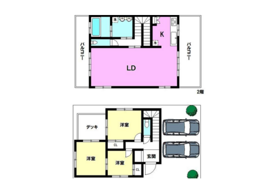 3LDK House to Buy in Nakagami-gun Chatan-cho Floorplan