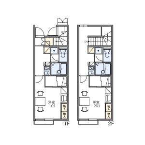 1K Apartment in Isozu - Yokkaichi-shi Floorplan