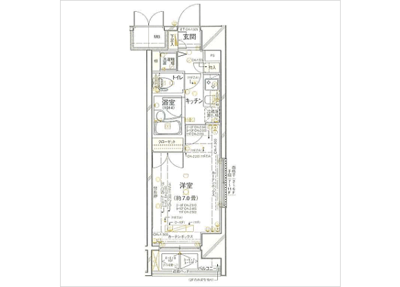 1K Apartment to Rent in Chiyoda-ku Floorplan