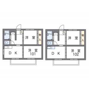 2DK Apartment in Osaki - Noda-shi Floorplan