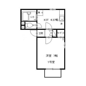 1K Apartment in Shimomeguro - Meguro-ku Floorplan