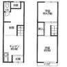 2DK Terrace house to Buy in Osaka-shi Ikuno-ku Floorplan