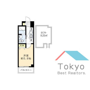 涩谷区円山町-1K公寓大厦 房屋布局