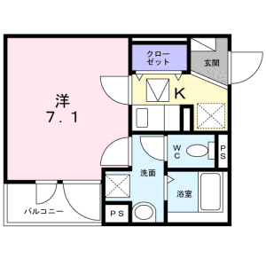 1K Apartment in Higashiogu - Arakawa-ku Floorplan