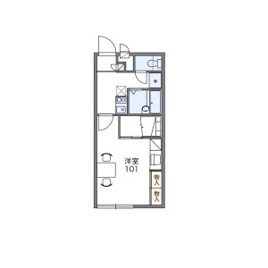 1K Apartment in Hayano - Mobara-shi Floorplan