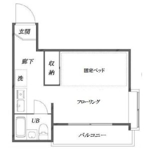 1R Mansion in Machiya - Arakawa-ku Floorplan