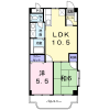 2LDK Apartment to Rent in Nakagami-gun Nishihara-cho Floorplan