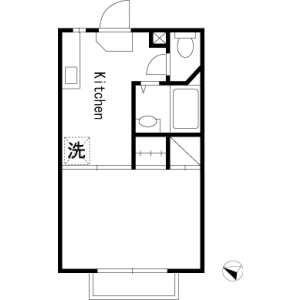 1K Apartment in Okubo - Shinjuku-ku Floorplan